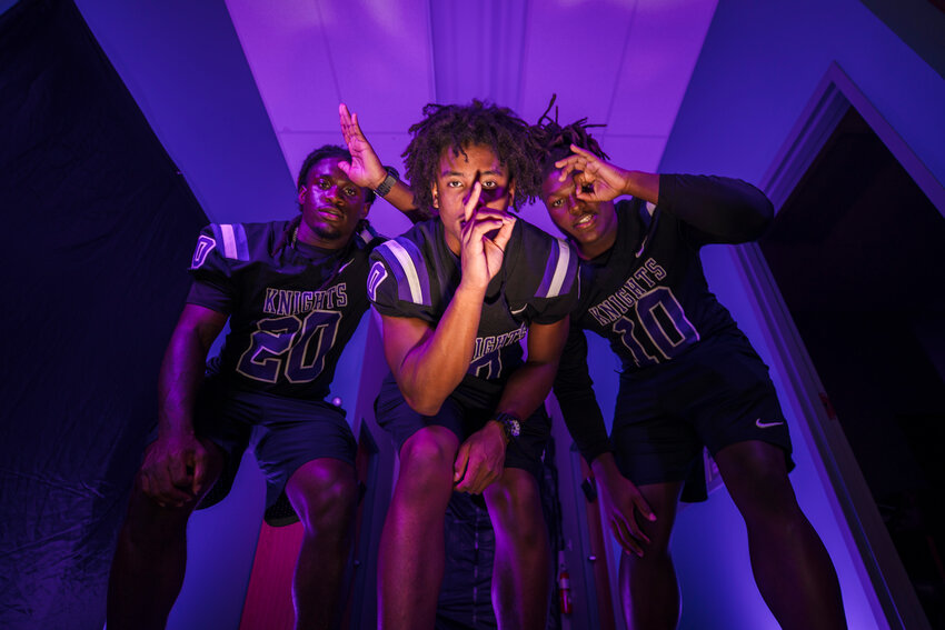 Crestwood seniors, from left, Ahmadre Ricks, CJ Wofford and Yachin Gamble all earned spots on all-star rosters this fall with Gamble playing in the Shrine Bowl and both Ricks and Wofford set to play in the Touchstone Energy Bowl North-South Game.