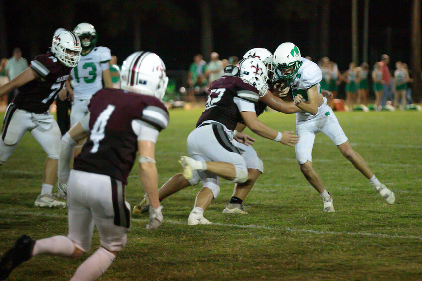 ABIGAIL PITTMAN / THE SUMTER ITEM.Clarendon Hall hosted the Williamsburg varsity football team in Summerton, SC, on September 9, 2025. The Saints lost the matchup 40-0.