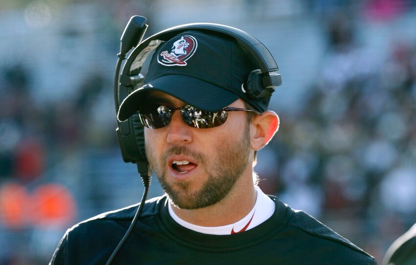 South Carolina hired former Florida State offensive coordinator Kendal Briles, seen in 2019, as their new OC and quarterbacks coach on Thursday.