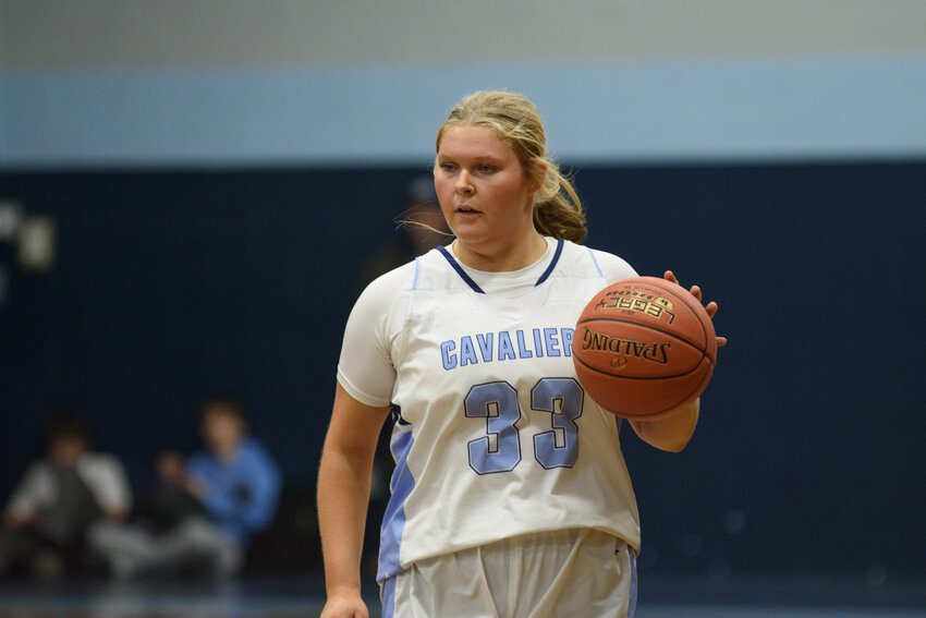 Lee Academy's Mazie Tomlinson handles the ball against Marlboro Academy on Thursday, Jan. 29, 2026.