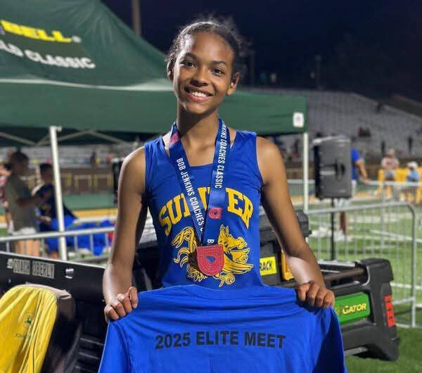 Sumter High's Danabella Jackson won the high jump at the Diamond Hornet Invitational on Saturday.