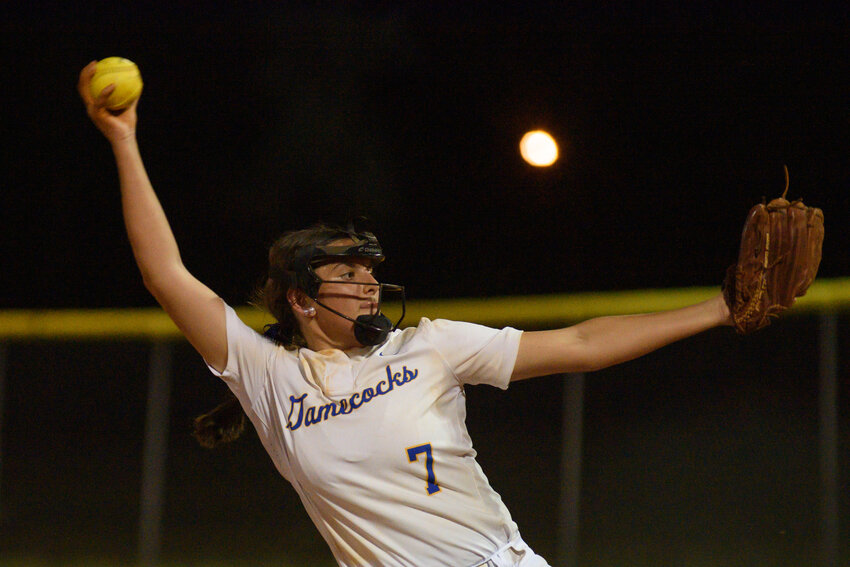 Sumter High's Lillie Ivey delivers against Spring Valley on Tuesday.