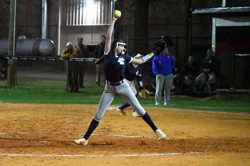 East Clarendon's Rylee Atkinson pitched a complete game in a 2-1 win over Latta on Monday.