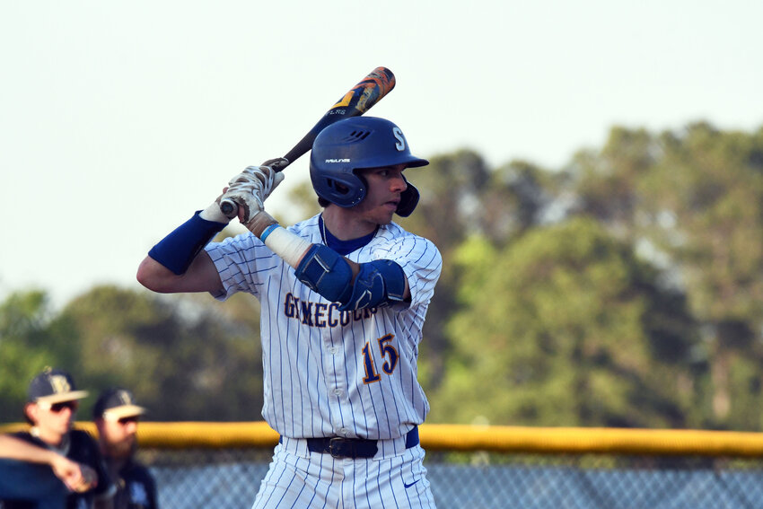 Sumter High's Gavin Rivers drove in one of the Gamecocks' three runs in their loss to West Ashley on Tuesday.