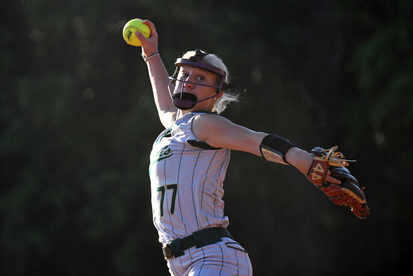 Thomas Sumter's Kason Carter delivers against Clarendon Hall on Tuesday.