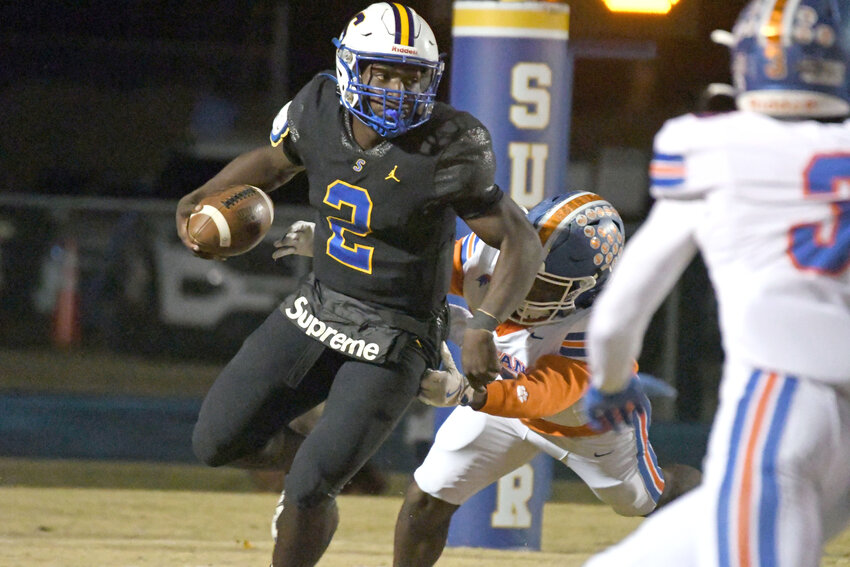 Sumter High's Franklin Richardson plays quarterback for the Gamecocks, but he'll likely shift to running back at the college level.