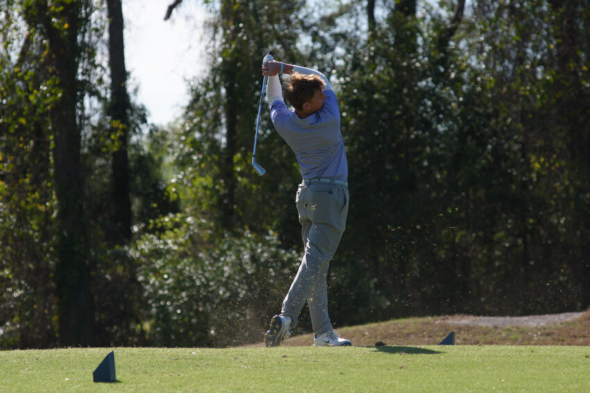 Laurence Manning's Robbie Robertson, seen during the Magnolia Golf Invitational at Beech Creek Golf Course on March 24, 2026, shot 151 in the SCISA 4A state championship this week.