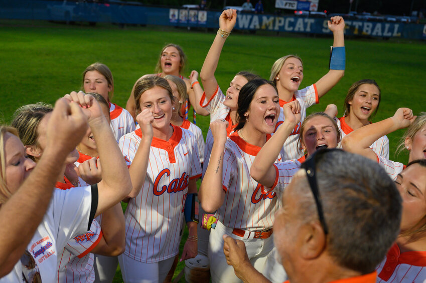 ABIGAIL PITTMAN / THE SUMTER ITEM.Laurence Manning Academy hosts the first game in the SCISA state softball championship series in Manning, SC, on Monday, May 11, 2026. They won the match and head to Summerville, SC on Tuesday for game two.