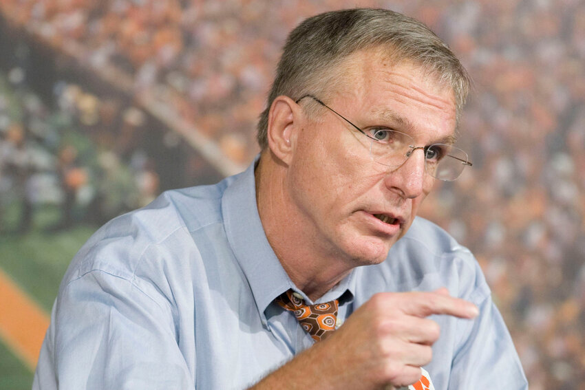 Former Clemson University athletic director Terry Don Phillips, seen at a press conference on Oct. 13, 2008, passed away on Tuesday.