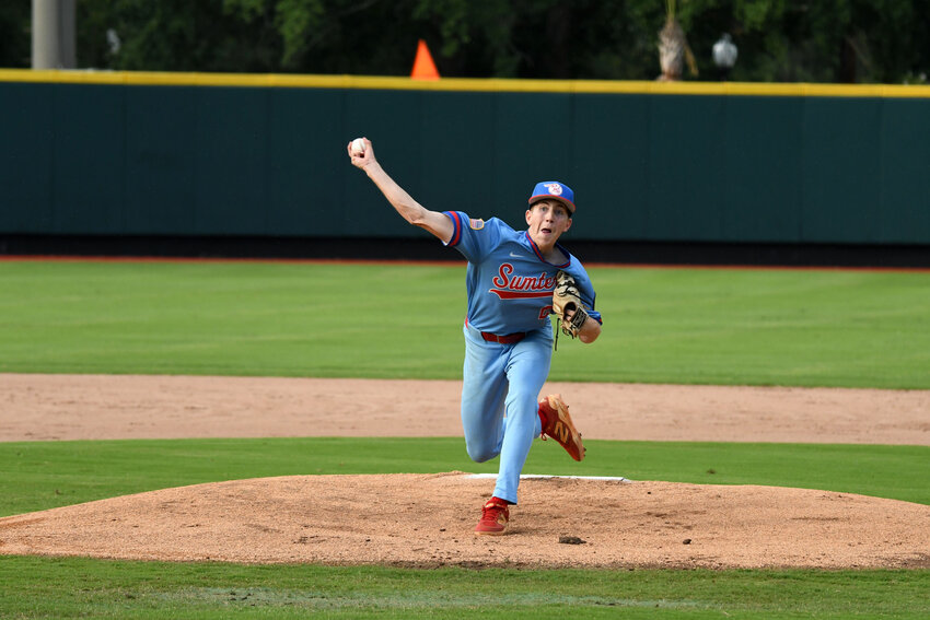 Sumter's Marion Davis delivers against Manning-Santee on Tuesday.
