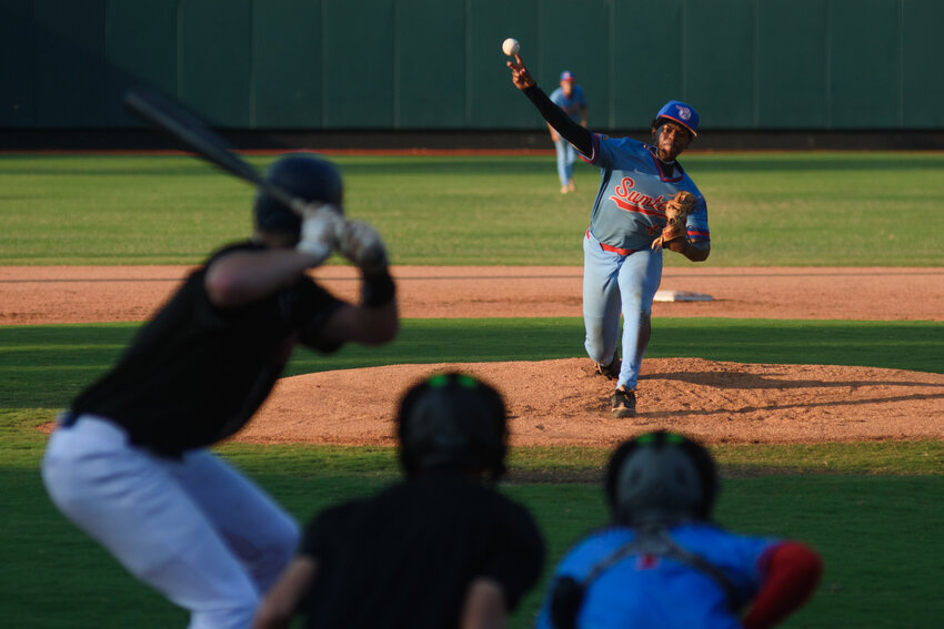 Sumter's Justin Pendergrass, seen pitching against West Columbia on Wednesday, July 1, and the P-15's are looking for a fresh start after losing four games to close the regular season.