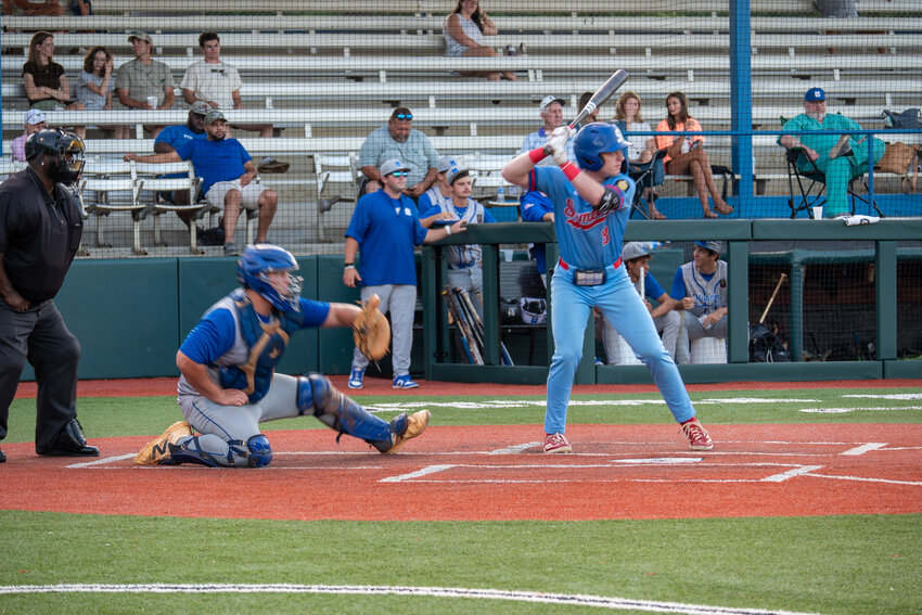 Sumter's Mac McDaniels bats against Manning-Santee on Wednesday at Riley Park.