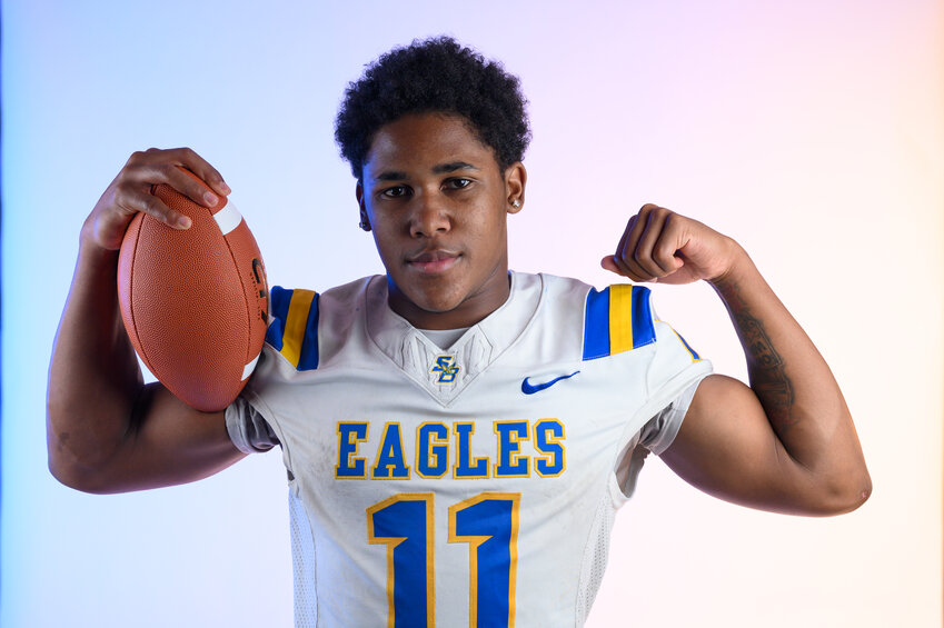 Scott's Branch senior Quintin Jackson will play all over the field for the Eagles this fall, lining up at nearly every offensive skill position and start at safety on defense.