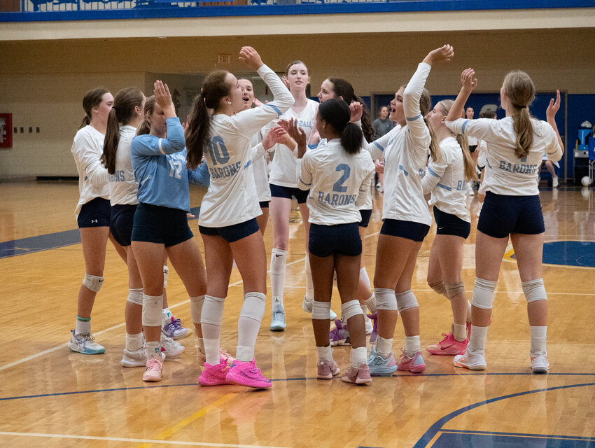 The Wilson Hall volleyball team, seen during a tri-match at Sumter High on Thursday, Aug. 27, went 4-0 in a home mini tournament on Saturday.