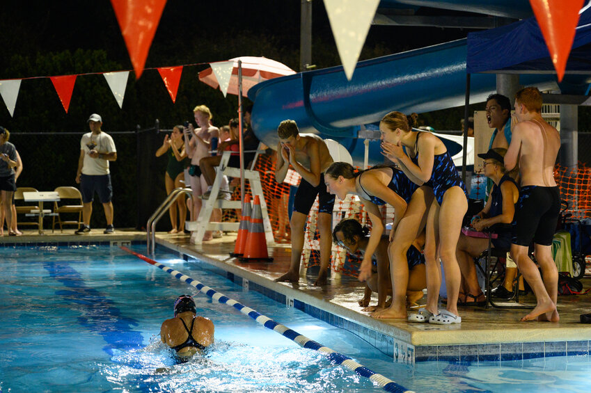 The Sumter High swim team hosted its first meet of the fall, which included local entries from Wilson Hall and Lakewood, on Tuesday.