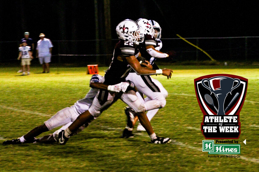 Clarendon Hall's Andrew Pritcher ran for 279 yards and two touchdowns against Beaufort Academy on his way to Hines Furniture Athlete of the Week honors.