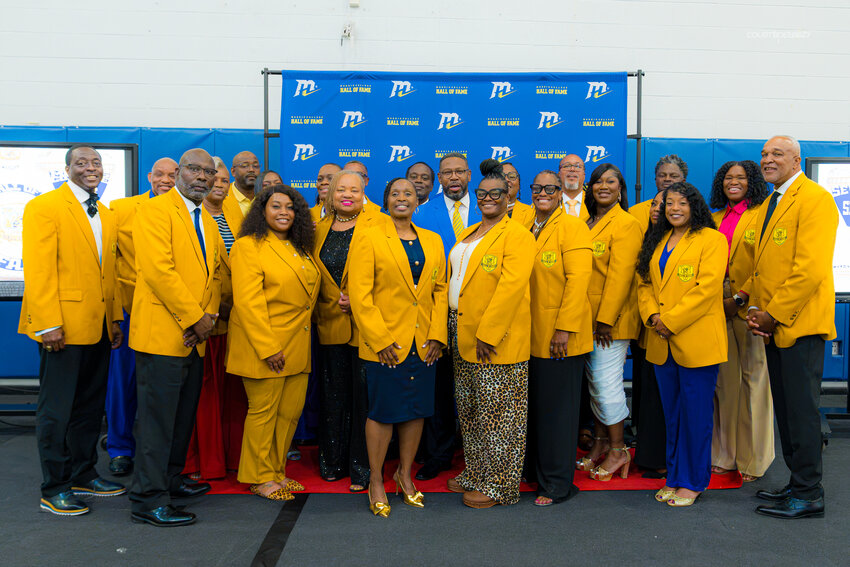 The inductees of the Morris College Athletic Hall of Fame Class of 2026 gather on Saturday, Sept. 19. It was the first new class for Morris College in 40 years.