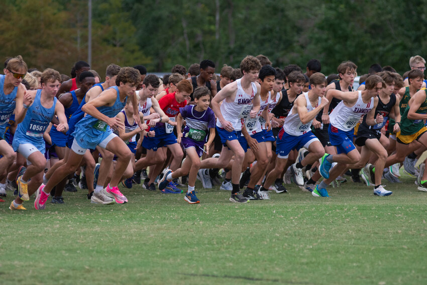 The boys varsity race begins at the Wilson Hall/Thomas Sumter Invitational on Wednesday, Sept. 23.