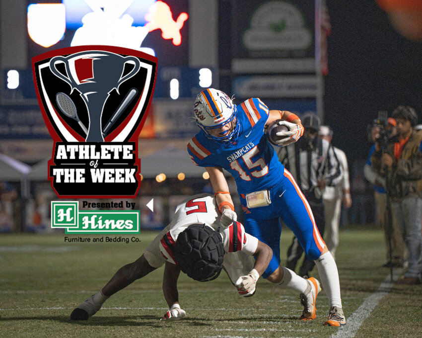 Laurence Manning's Asher Sanders avoids a tackle against Augusta Christian on Friday, Sept. 25. Sanders scored touchdowns on each side of the ball in the win, earning Hines Furniture Athlete of the Week honors.