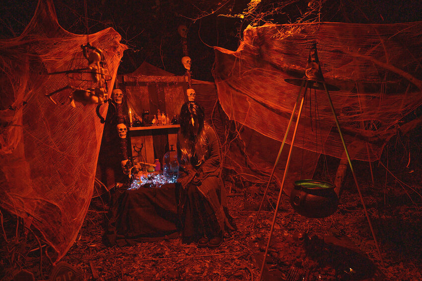 Every year, the Boy Scout troop of Shaw Air Force Base puts on the Terror Trail at Second Mill Pond to fund activities throughout the year. The event started 14 years ago thanks to Brian Davis, and the cast of costumed actors is largely pre-teen and teenage troop members. Others that have become involved are family members or friends of the troop members.